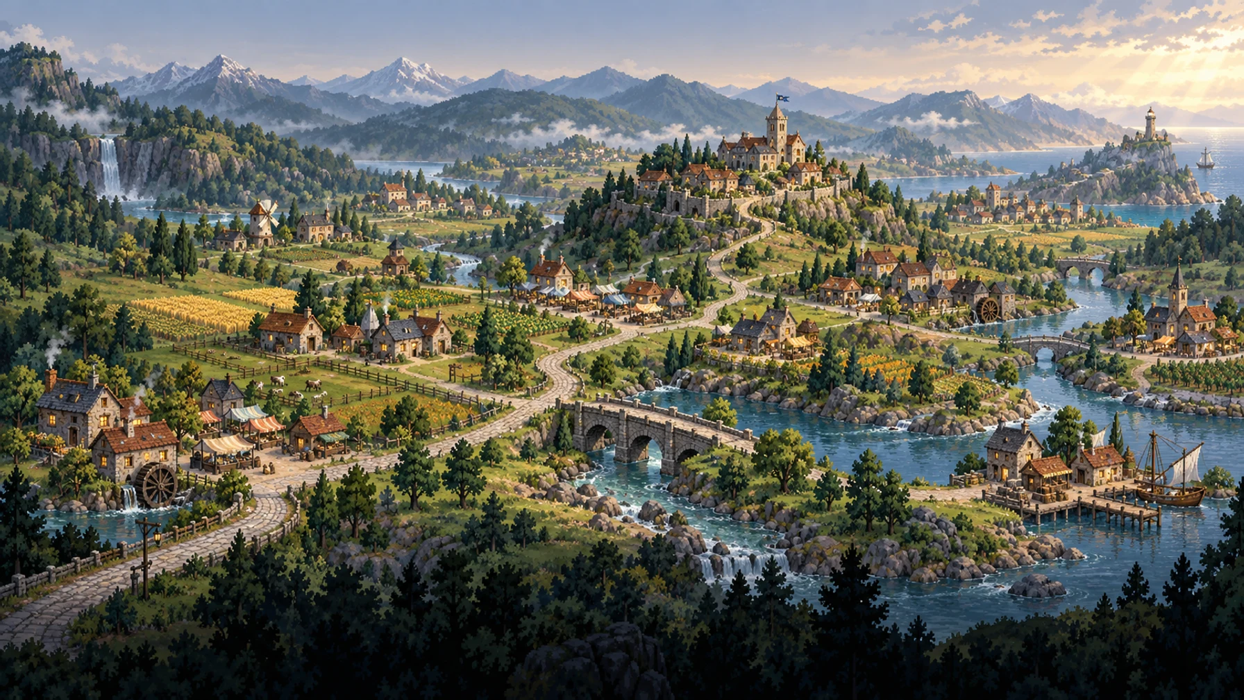 The towns and winding roads of the Story Campaign